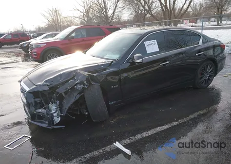 2019 Infiniti Q50 3.0T Red Sport 400 from USA, damaged, VIN JN1FV7AR4KM800400